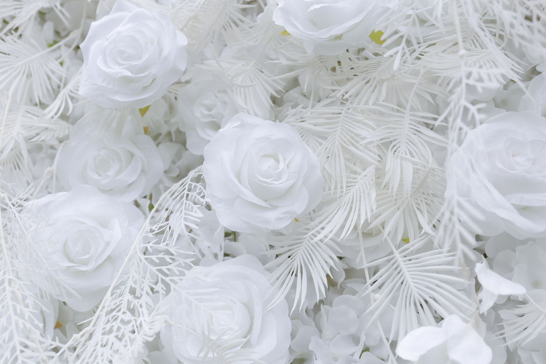 White Flower, Artificial Flower Wall, Wedding Party Backdrop