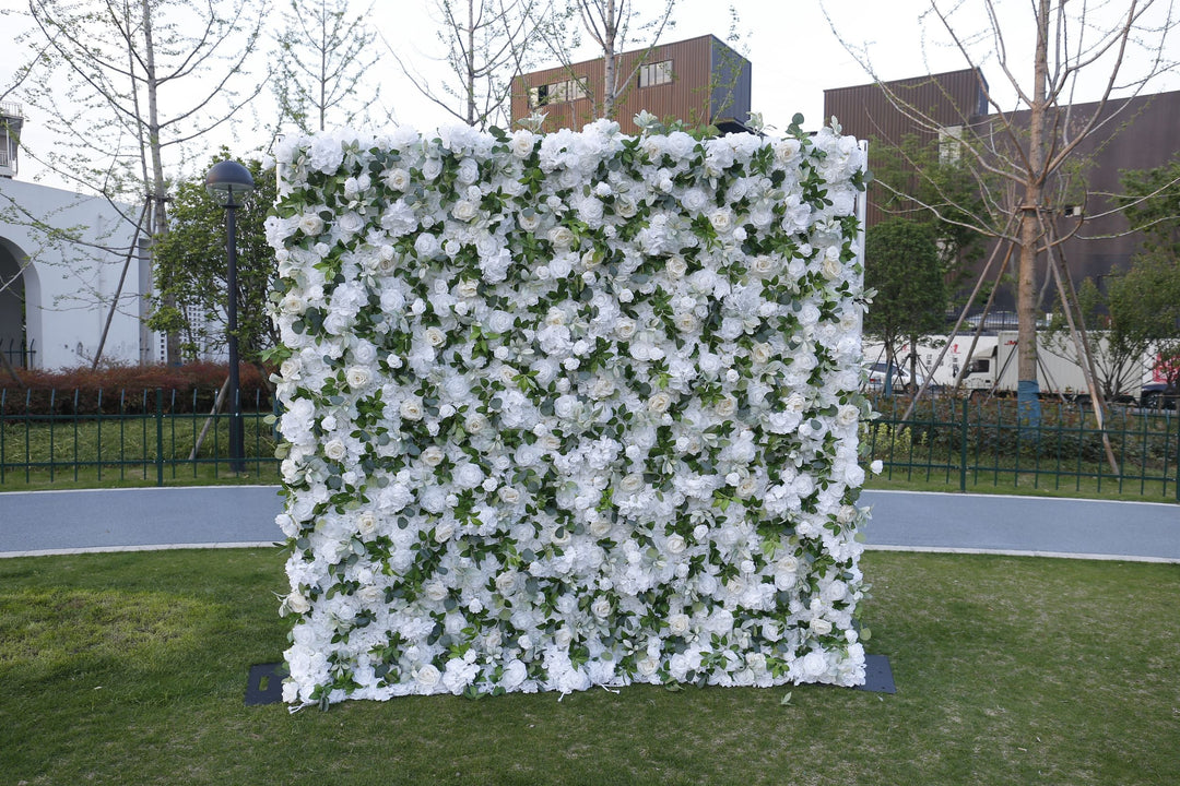 White Rose, Artificial Flower Wall, Wedding Party Backdrop