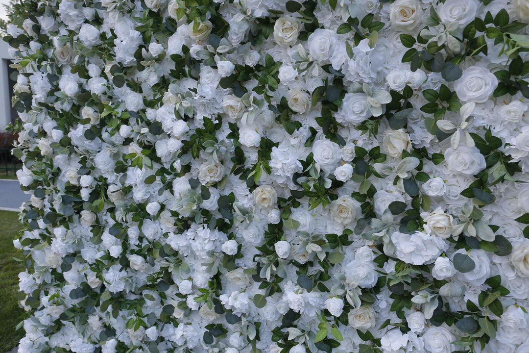 White Rose, Artificial Flower Wall, Wedding Party Backdrop