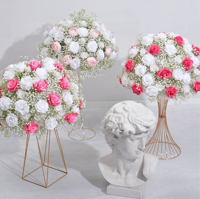 Roses And Gypsophila Luxurious Wedding Flower Ball