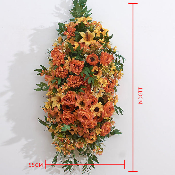 3D Mixed Flowers With Leaves Flower Runner