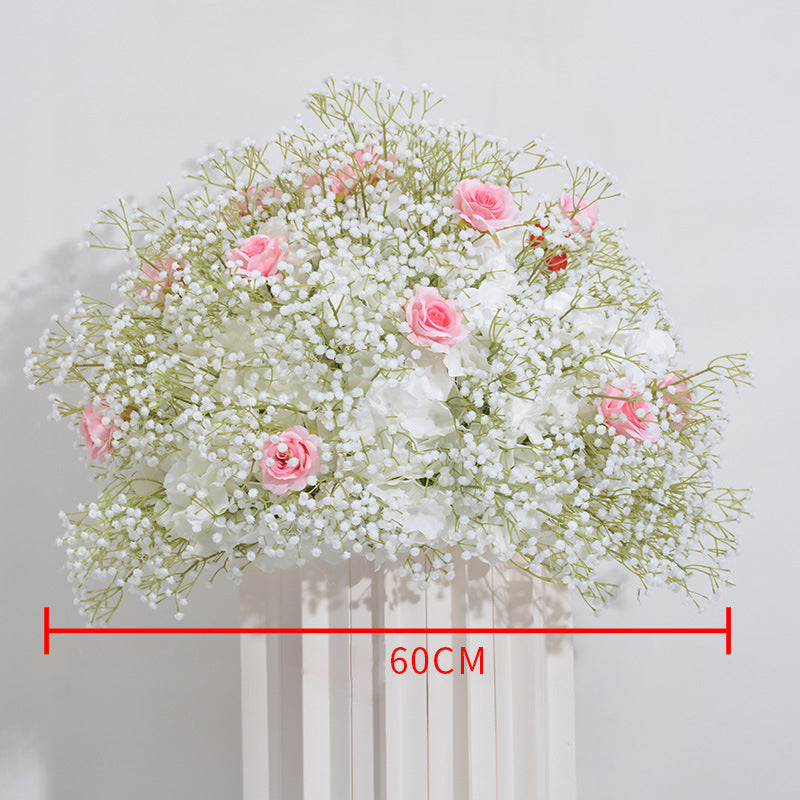 Roses And Gypsophila Wedding Flower Ball