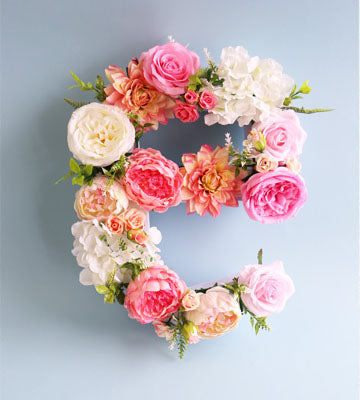 Artificial Rose Flower Numbers And Alphabet, Customized Artificial Flower Numbers And Letters