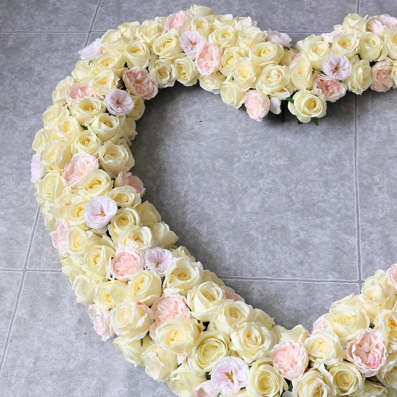 Beige Heart Shape Flowers, Beige Artificial Flowers, Diy Wedding Flowers