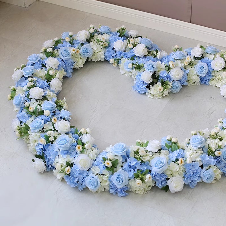 Heart Shape Blue Wedding Flowers, Blue Artificial Flowers, Diy Wedding Flowers