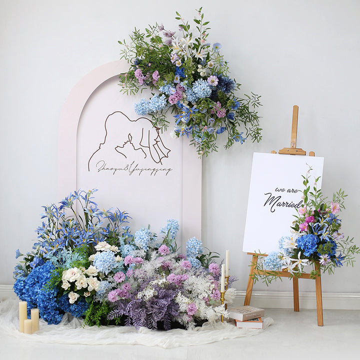 Party & Business Shop Decoration, Blue Artificial Flowers, Diy Wedding Flowers