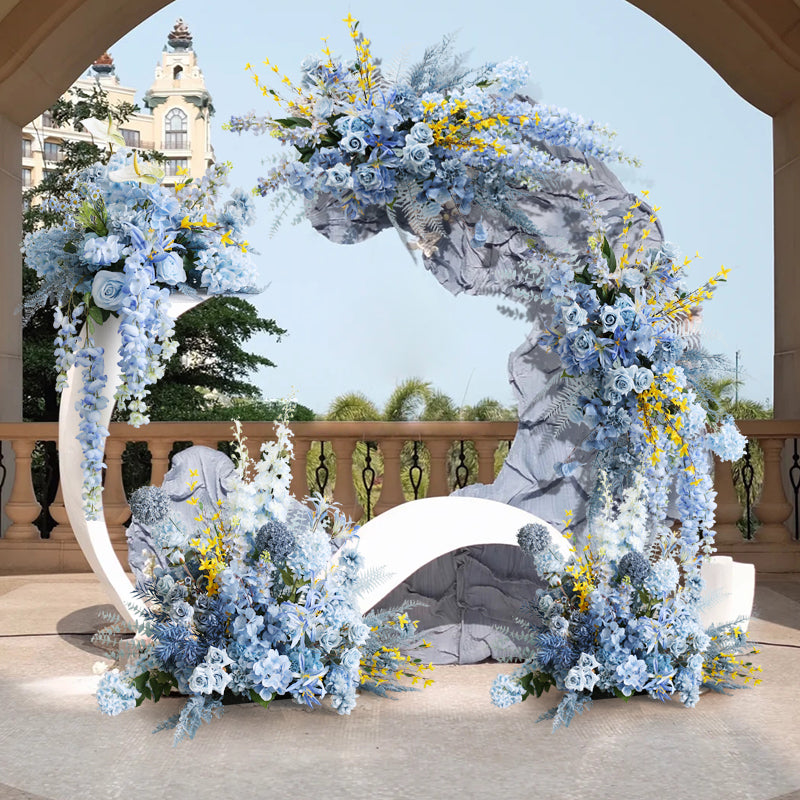 Blue Wedding Style, Blue Artificial Flowers, Diy Wedding Flowers