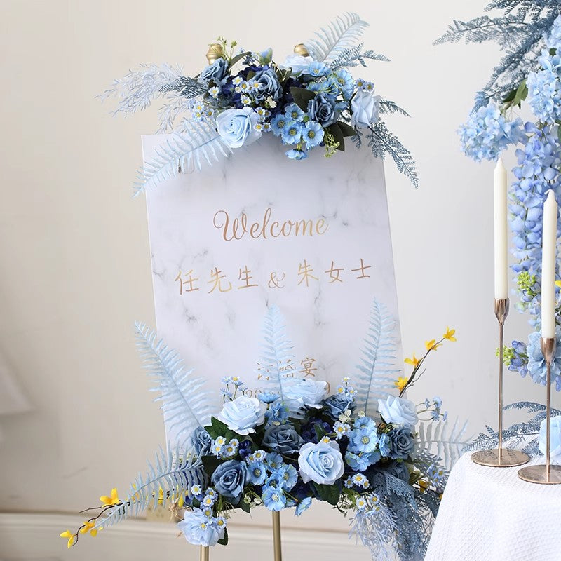 Blue Wedding Style, Blue Artificial Flowers, Diy Wedding Flowers