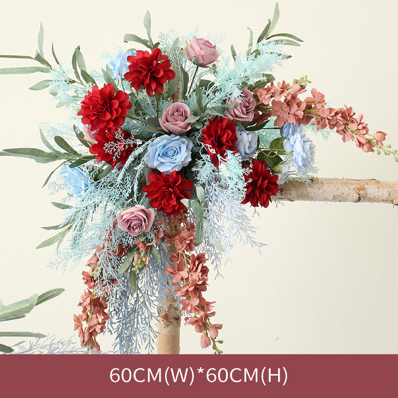 Blue & Red Wedding Style, Blue Artificial Flowers, Diy Wedding Flowers