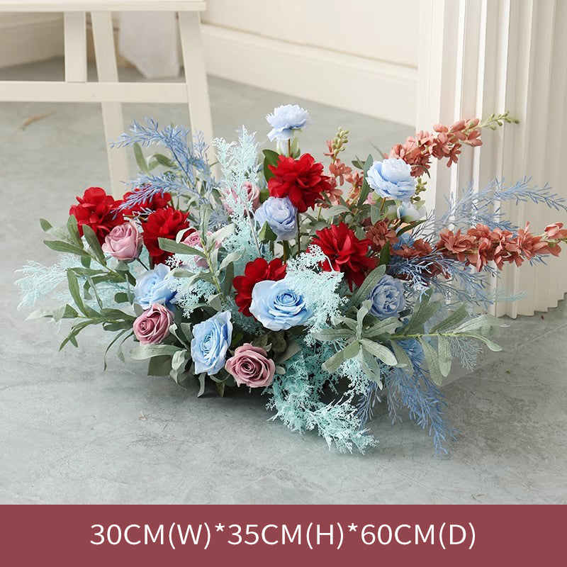 Blue & Red Wedding Style, Blue Artificial Flowers, Diy Wedding Flowers