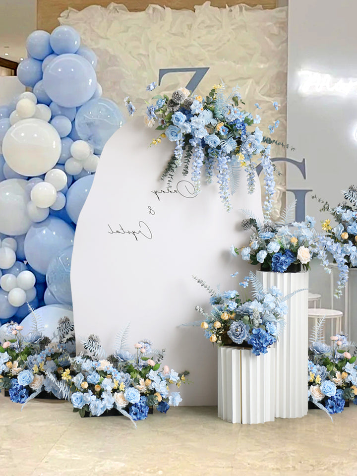 Blue Wedding Style, Blue Artificial Flowers, Diy Wedding Flowers, Party Faux Flowers