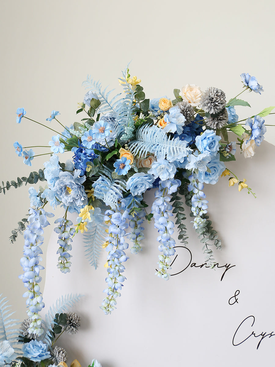 Blue Wedding Style, Blue Artificial Flowers, Diy Wedding Flowers, Party Faux Flowers