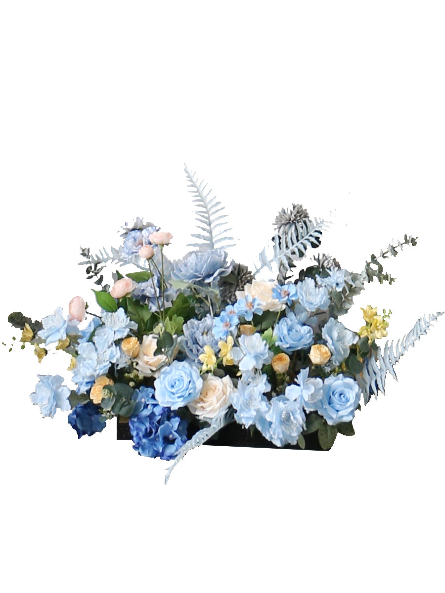 Blue Wedding Style, Blue Artificial Flowers, Diy Wedding Flowers, Party Faux Flowers