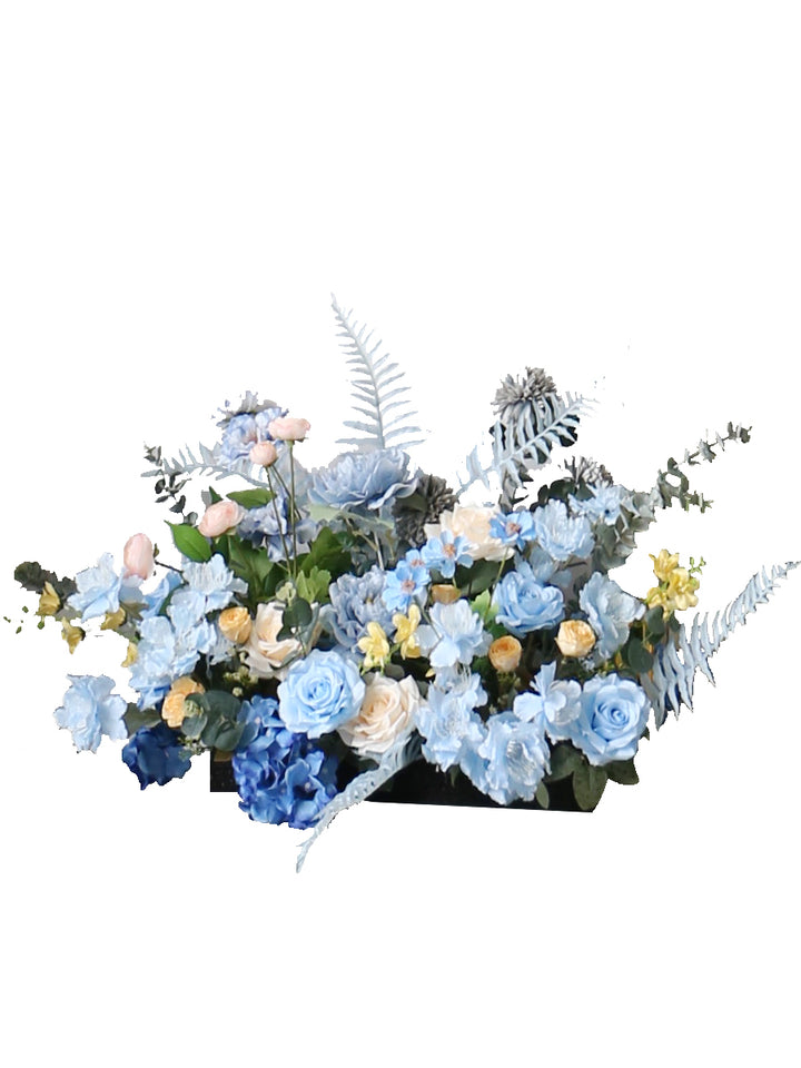 Blue Wedding Style, Blue Artificial Flowers, Diy Wedding Flowers, Party Faux Flowers