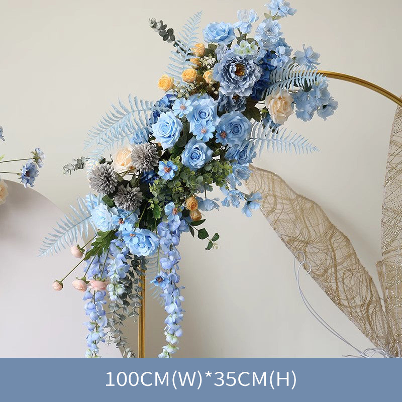 Blue Wedding Style, Blue Artificial Flowers, Diy Wedding Flowers, Party Faux Flowers