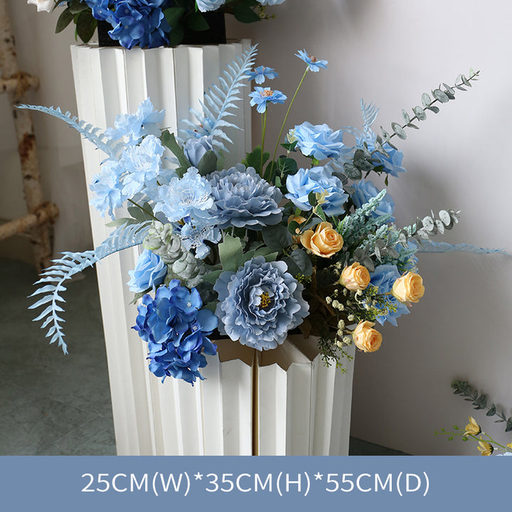 Blue Wedding Style, Blue Artificial Flowers, Diy Wedding Flowers, Party Faux Flowers