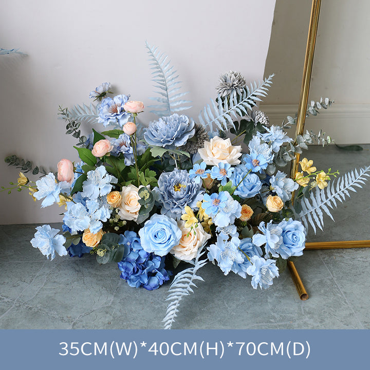 Blue Wedding Style, Blue Artificial Flowers, Diy Wedding Flowers, Party Faux Flowers