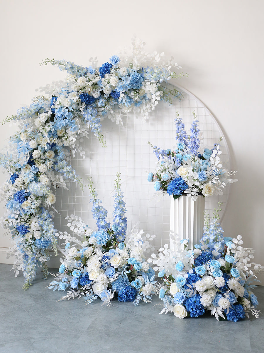 White & Blue Flowers, Blue Artificial Flowers, Diy Wedding Flowers