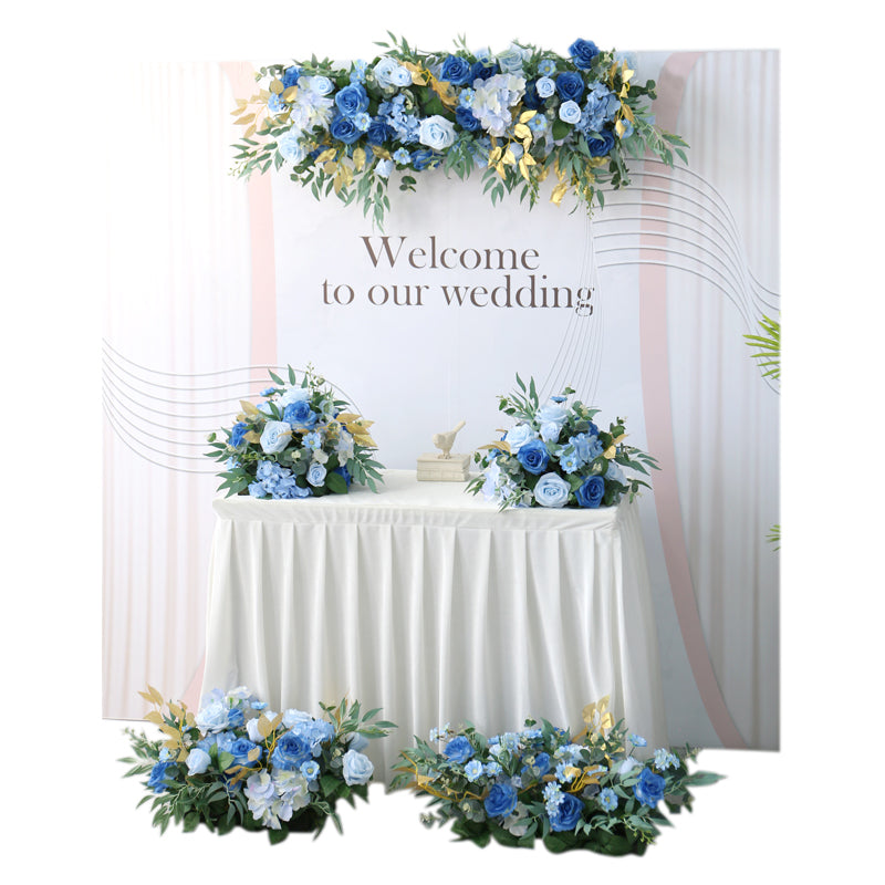 Deep Blue Wedding Arrangements, Blue Artificial Flowers, Diy Wedding Flowers