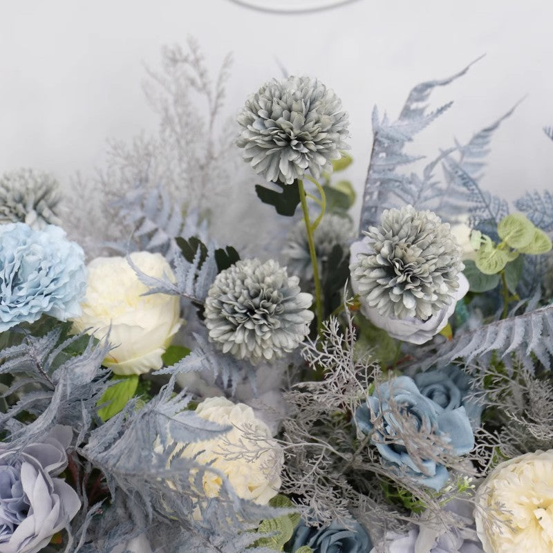 Grey Blue Wedding Flowers, Blue Artificial Flowers, Diy Wedding Flowers