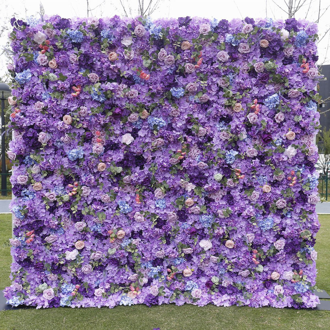 Dreamy Purple Rose, Artificial Flower Wall Backdrop