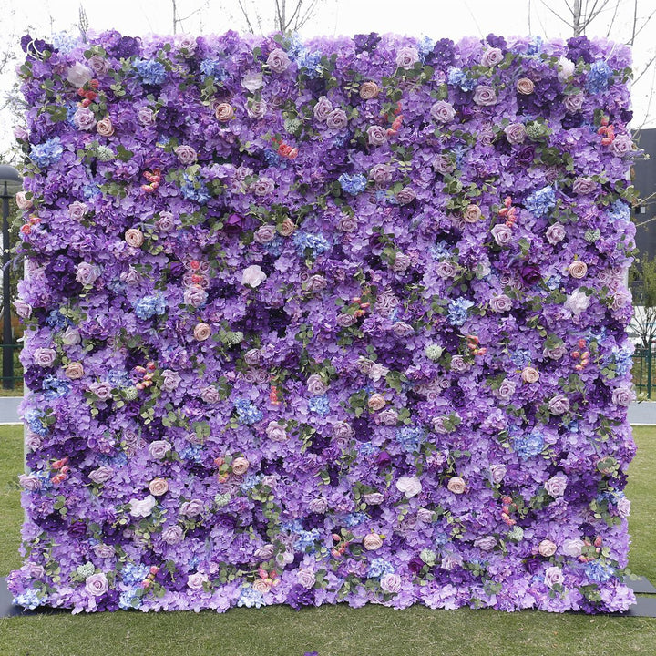 Dreamy Purple Rose, Artificial Flower Wall Backdrop