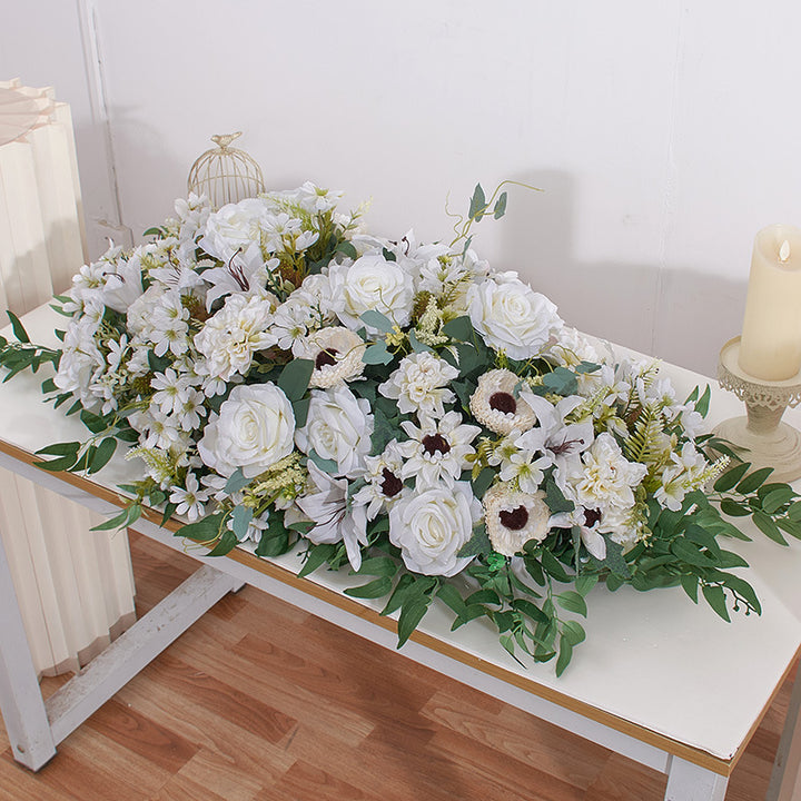 3D Mixed Flowers With Leaves Flower Runner