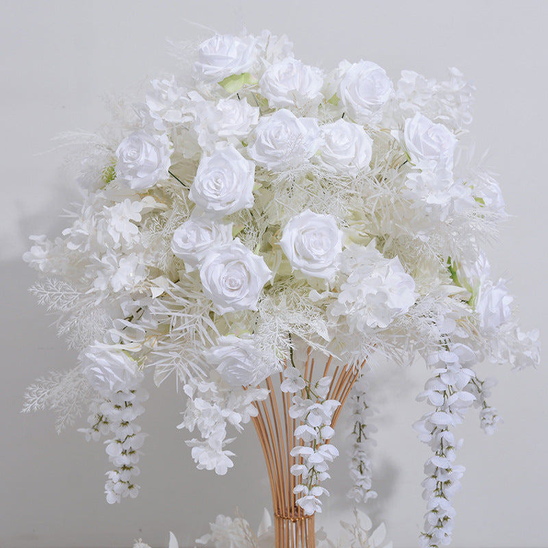 White Roses With Vine Luxurious Wedding Flower Ball