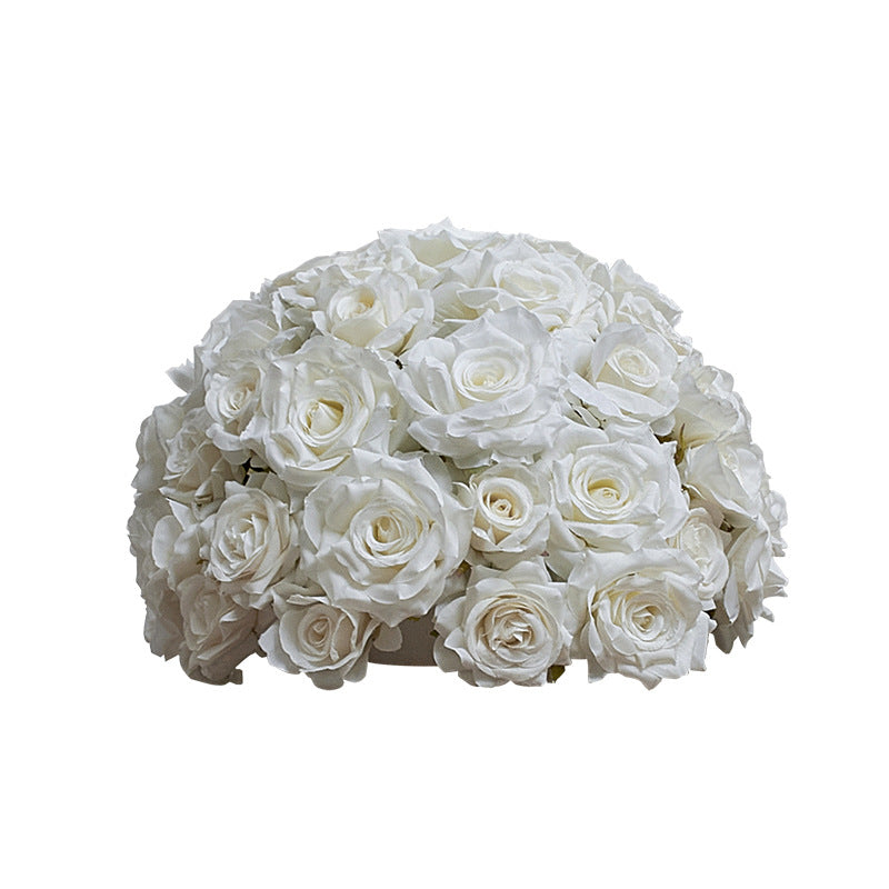 Milky White Roses Luxurious Wedding Flower Ball