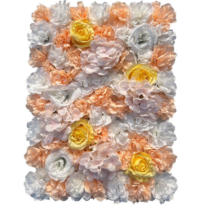 Yellow And Pink And White Rose, Artificial Flower Wall Backdrop