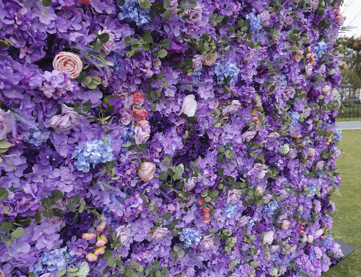 Dreamy Purple Rose, Artificial Flower Wall Backdrop