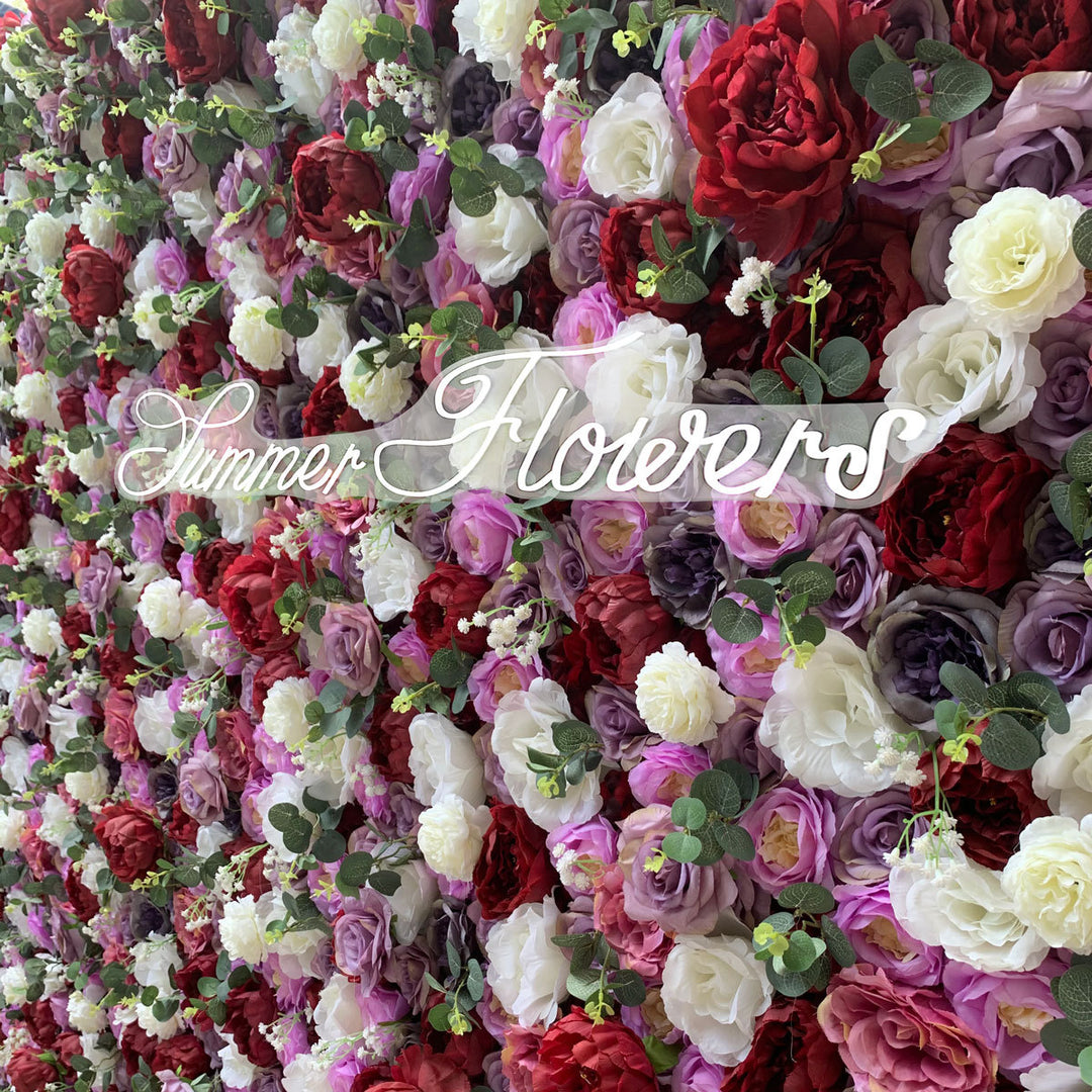 Luxury Multi Color Roses, Artificial Flower Wall Backdrop, Wedding Backdrop