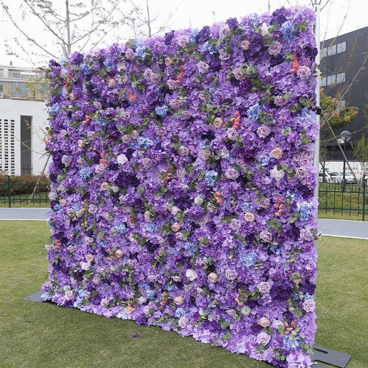 Dreamy Purple Rose, Artificial Flower Wall Backdrop