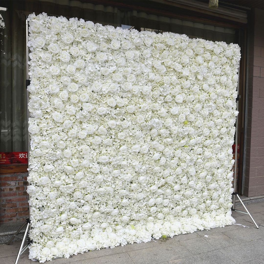 White Rose Hydrangea, Artificial Flower Wall, Wedding Party Backdrop