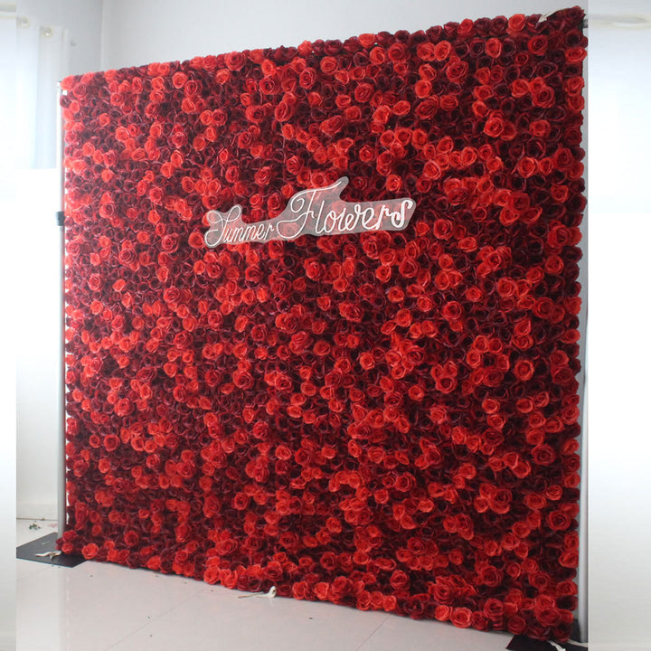 Luxury Mixed Red Rosesroses, Artificial Flower Wall Backdrop, Wedding Backdrop