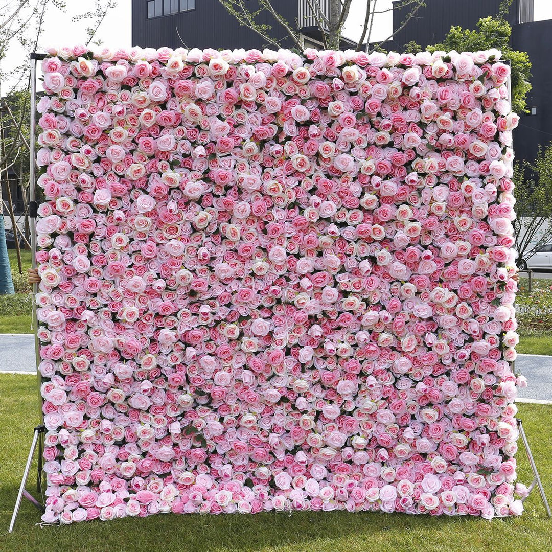 Pink Roses Light Pink Roses, Artificial Flower Wall, Wedding Party Backdrop