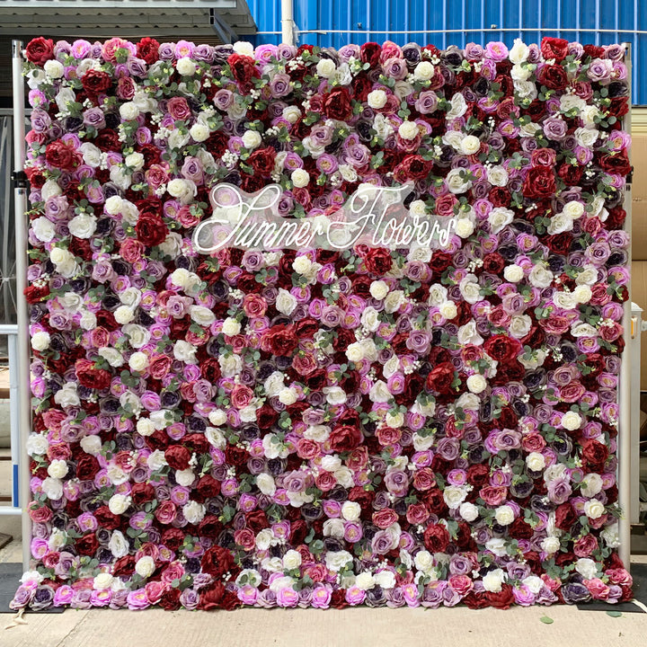 Luxury Multi Color Roses, Artificial Flower Wall Backdrop, Wedding Backdrop