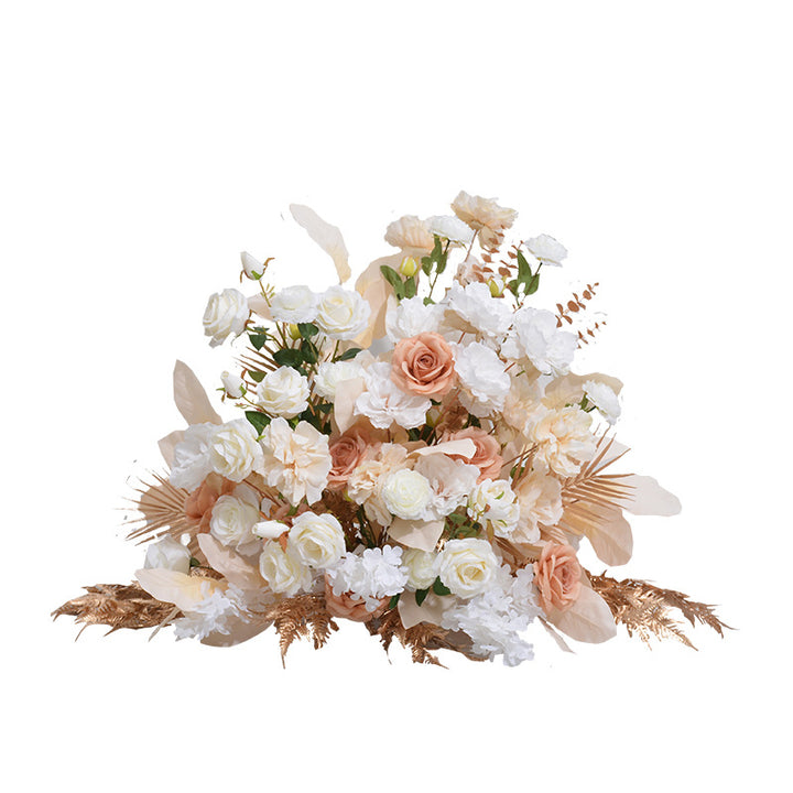 Brown And Beige, Floral Arch Set, Wedding Arch Backdrop