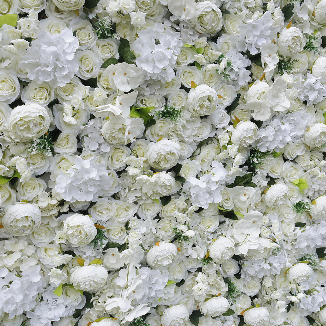 White Rose Peony Hydrangea, Artificial Flower Wall, Wedding Party Backdrop