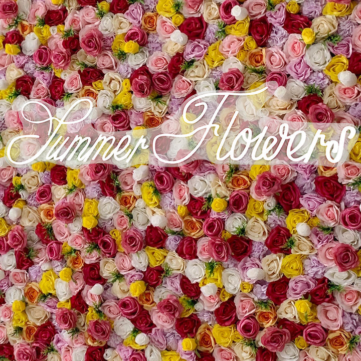 Luxury Multi Color Roses, Artificial Flower Wall Backdrop, Wedding Backdrop