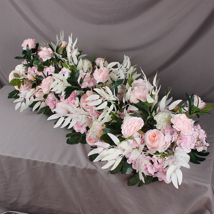 Roses And Hydrangeas With Leaves Flower Runner