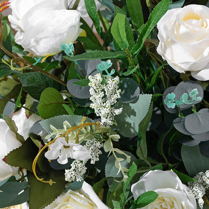 White Roses And Phalaenopsis With Ivy, Luxurious Wedding Flower Ball