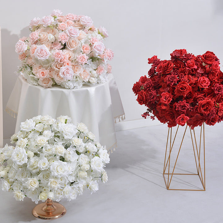 Roses With Hydrangeas Wedding Flower Ball