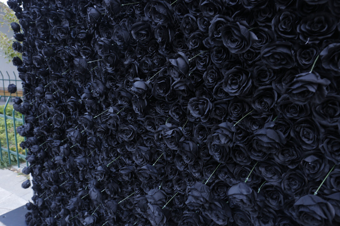 Black Rose, Artificial Flower Wall Backdrop