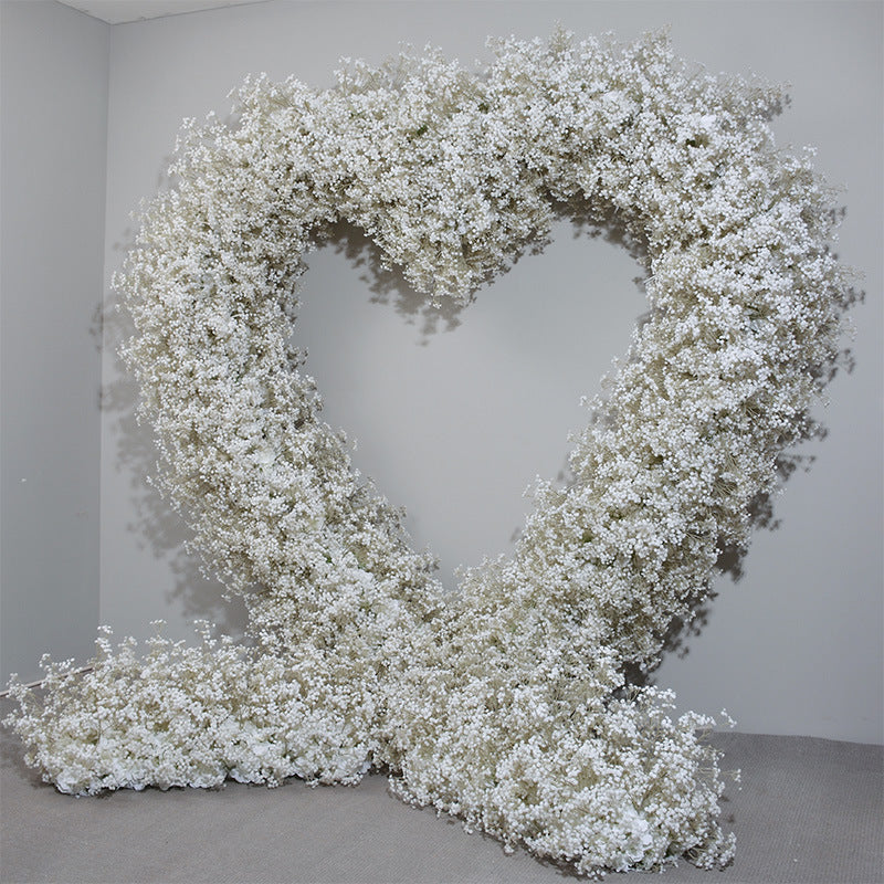 Gypsophila Double-Sided Floral Arch, Wedding Arch Backdrop, Including Frame