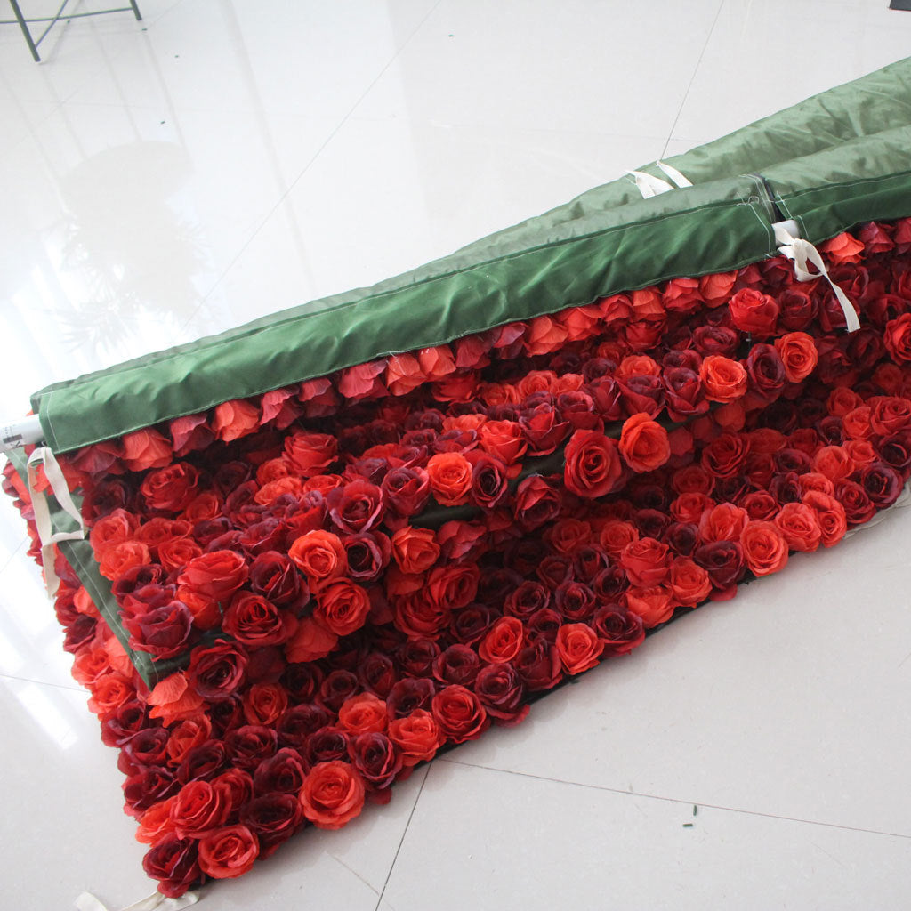 Luxury Mixed Red Rosesroses, Artificial Flower Wall Backdrop, Wedding Backdrop