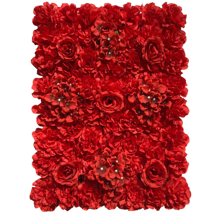 Red Rose, Artificial Flower Wall Backdrop