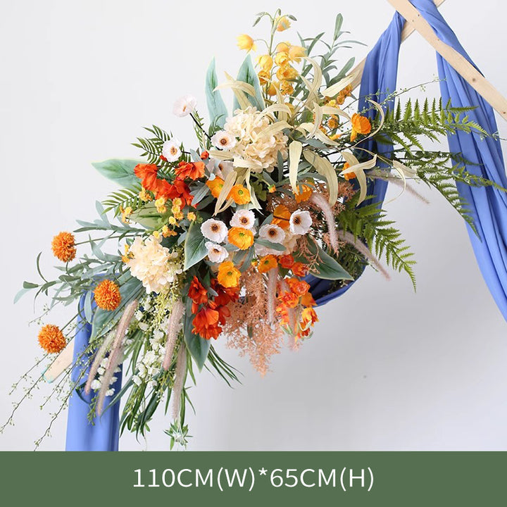 Orange Champagne Wedding Style, Orange Artificial Wedding Flowers, Diy Wedding Faux Flowers