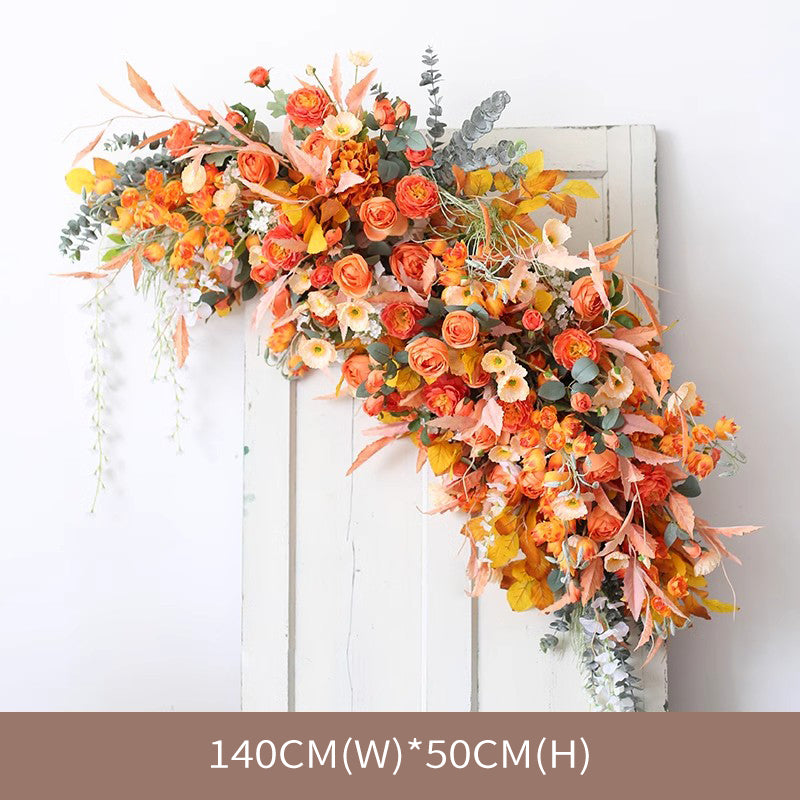 Orange Wedding Style, Orange Artificial Flowers, Diy Wedding Flowers, Party Faux Flowers