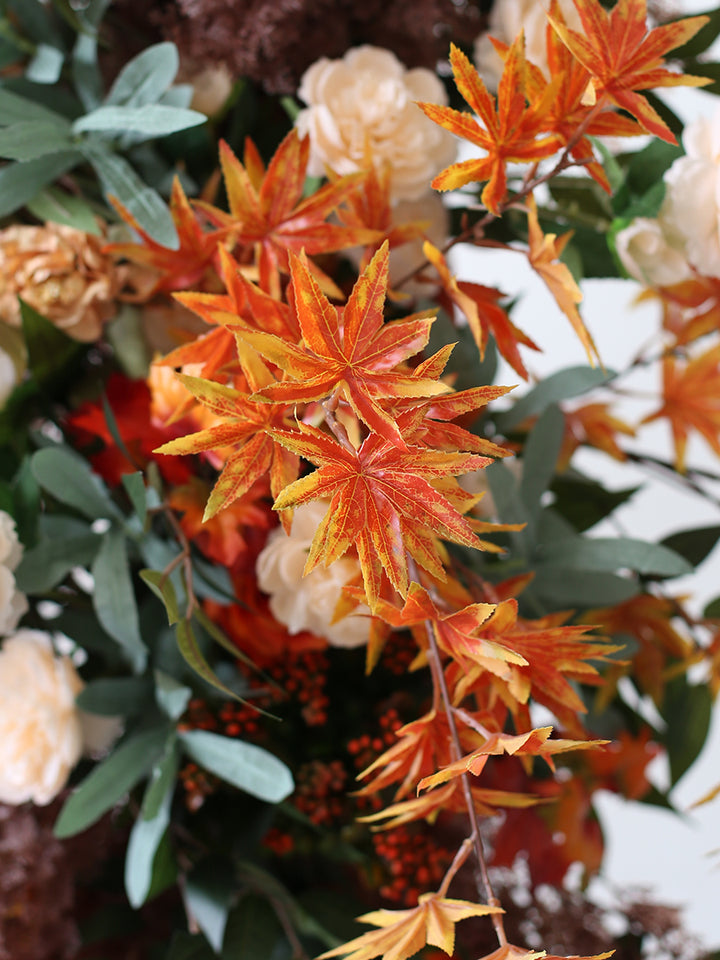 Orange Forest Wedding Style, Orange Artificial Flowers, Diy Wedding Flowers